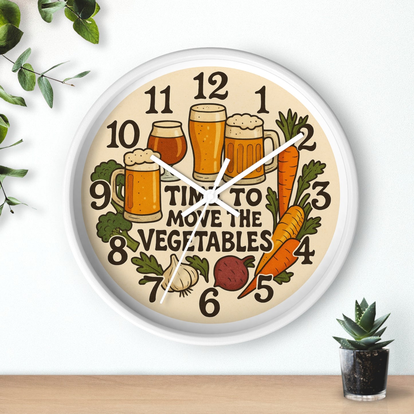Moving Veggies Clock