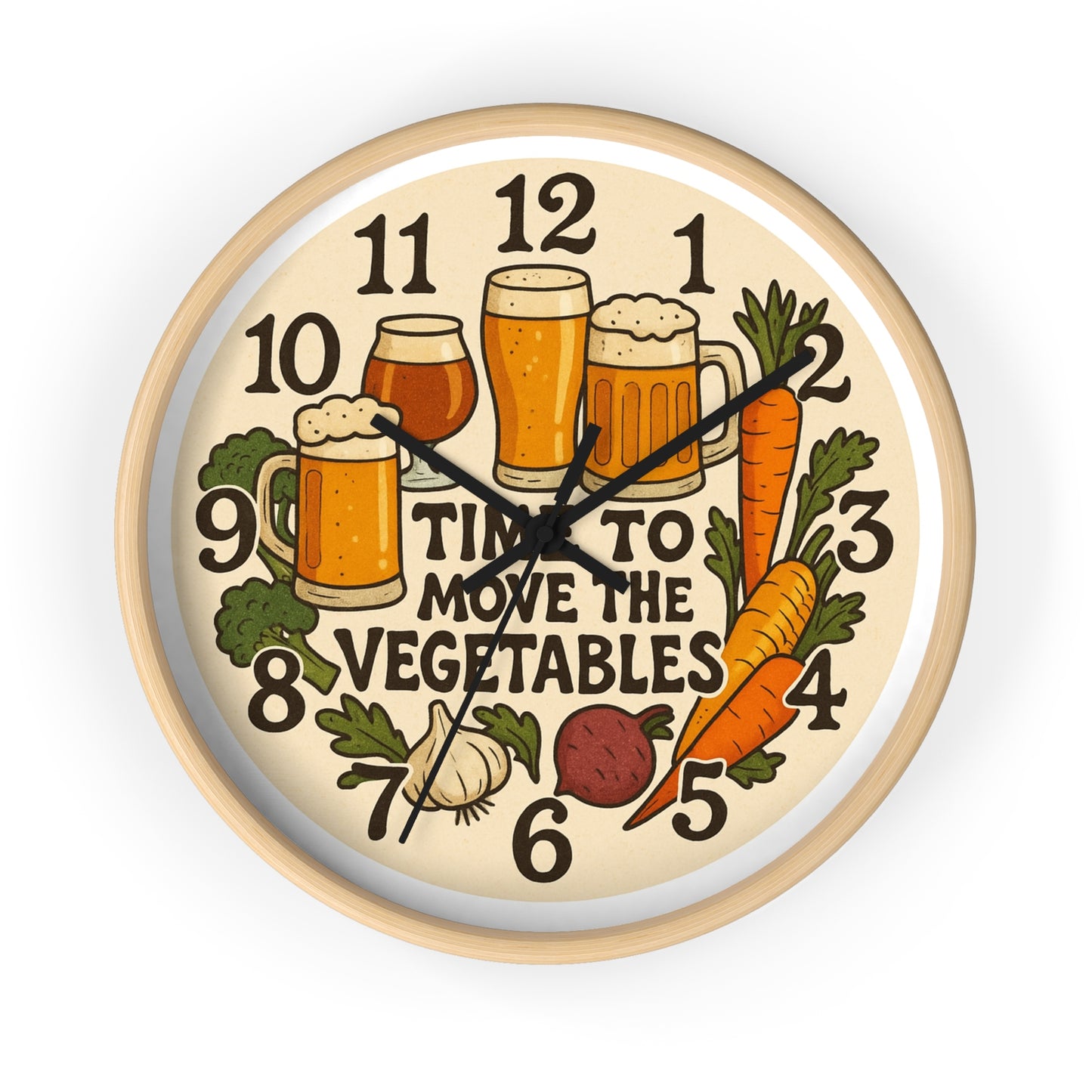 Moving Veggies Clock