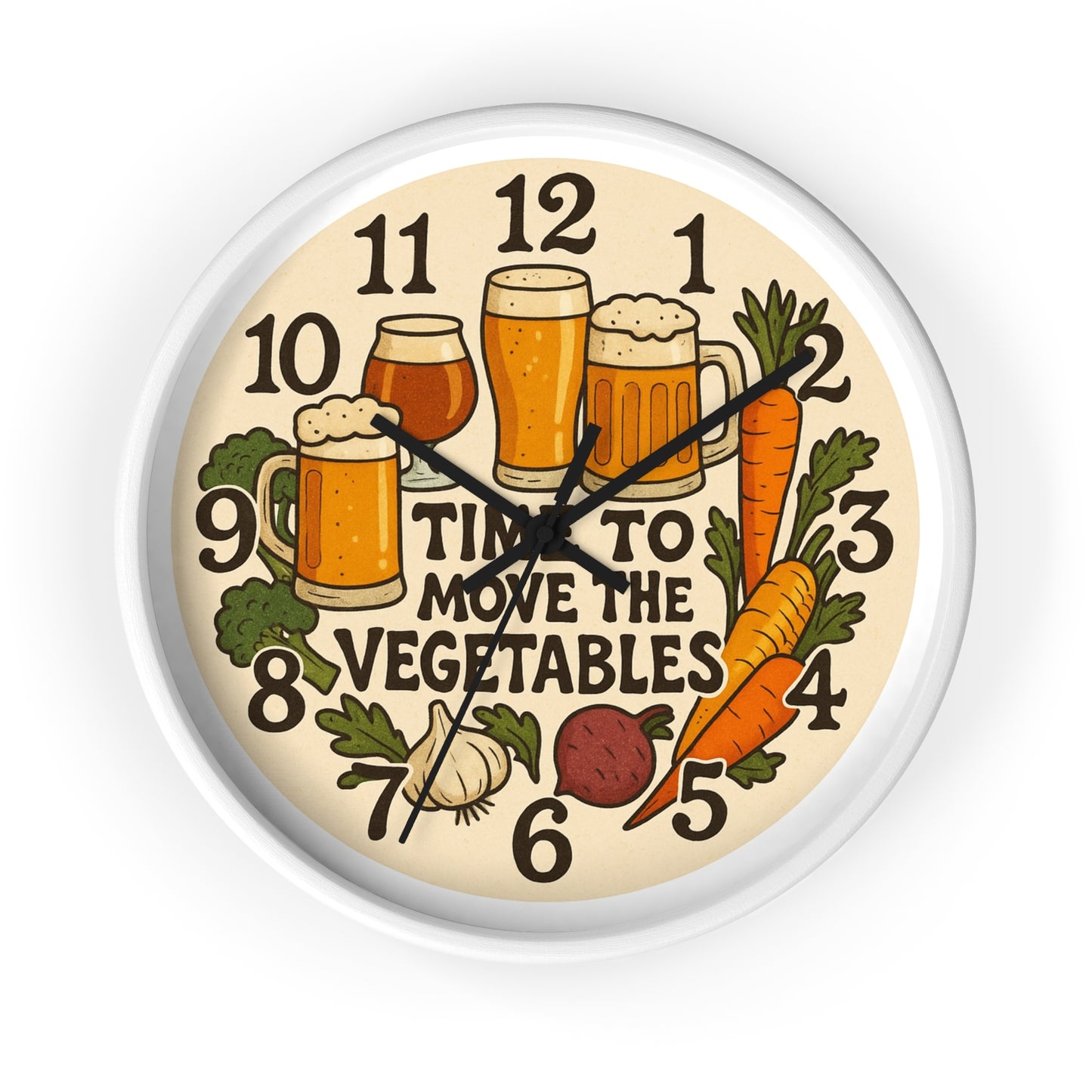 Moving Veggies Clock