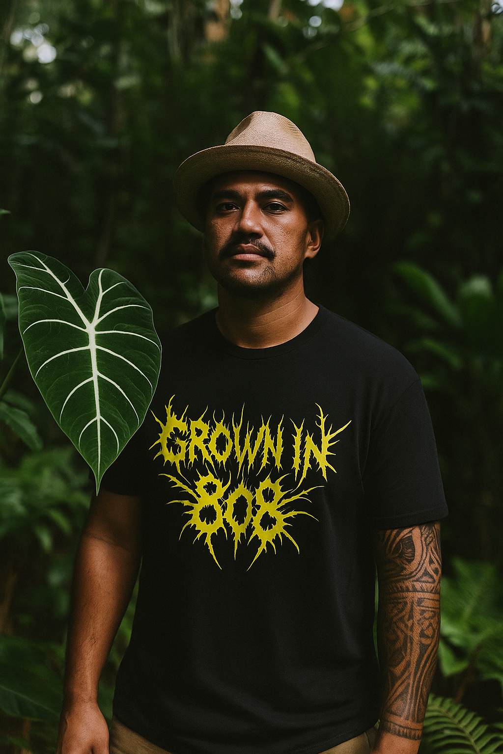 Grown in 808 in Yellow Tee