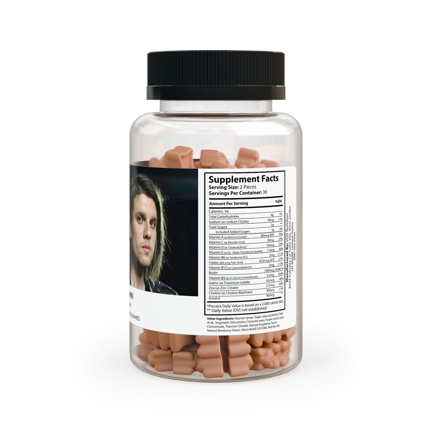 Hyena Hair Vitamin Gummies (60 Gummies)