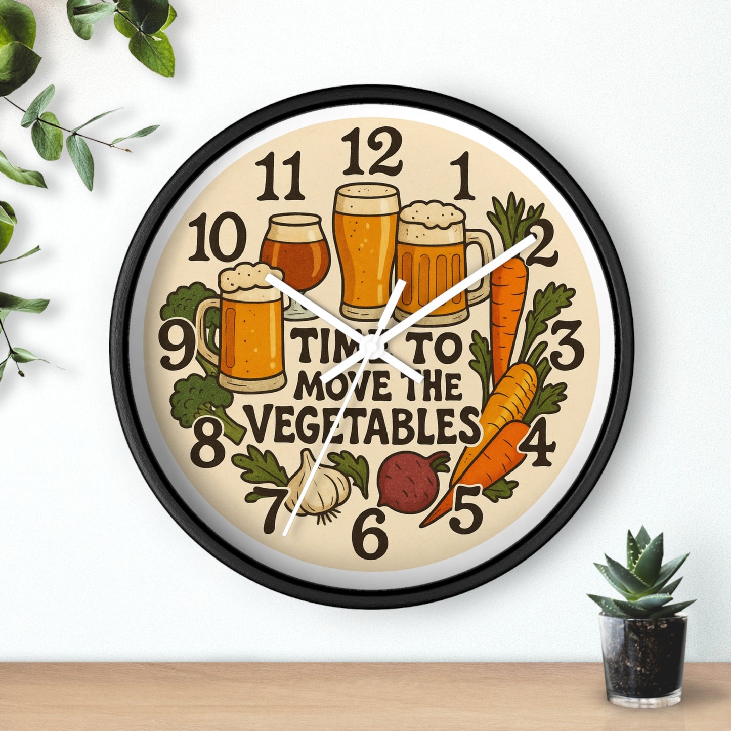 Moving Veggies Clock