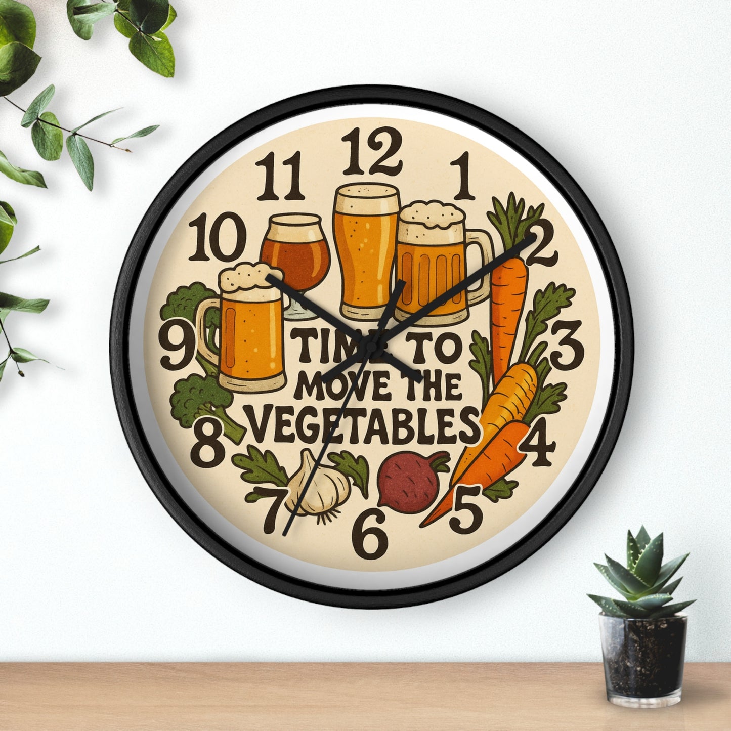 Moving Veggies Clock