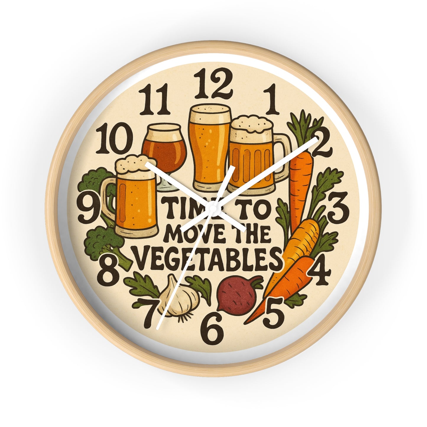 Moving Veggies Clock